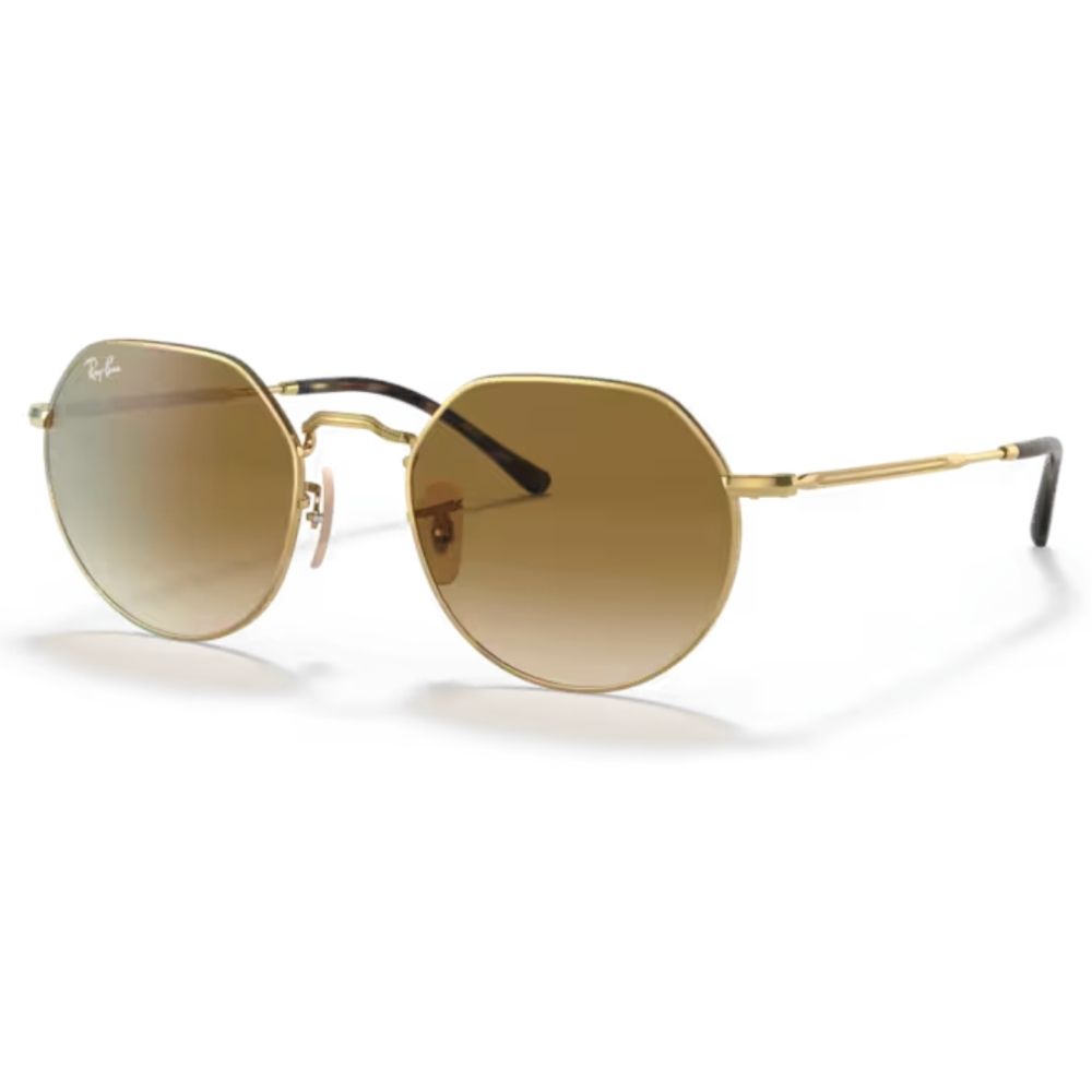 RAY BAN sol JACK DORADO, MARRÓN DEGRADÉ 3565 col 00151 CAL 53 (NO POL)