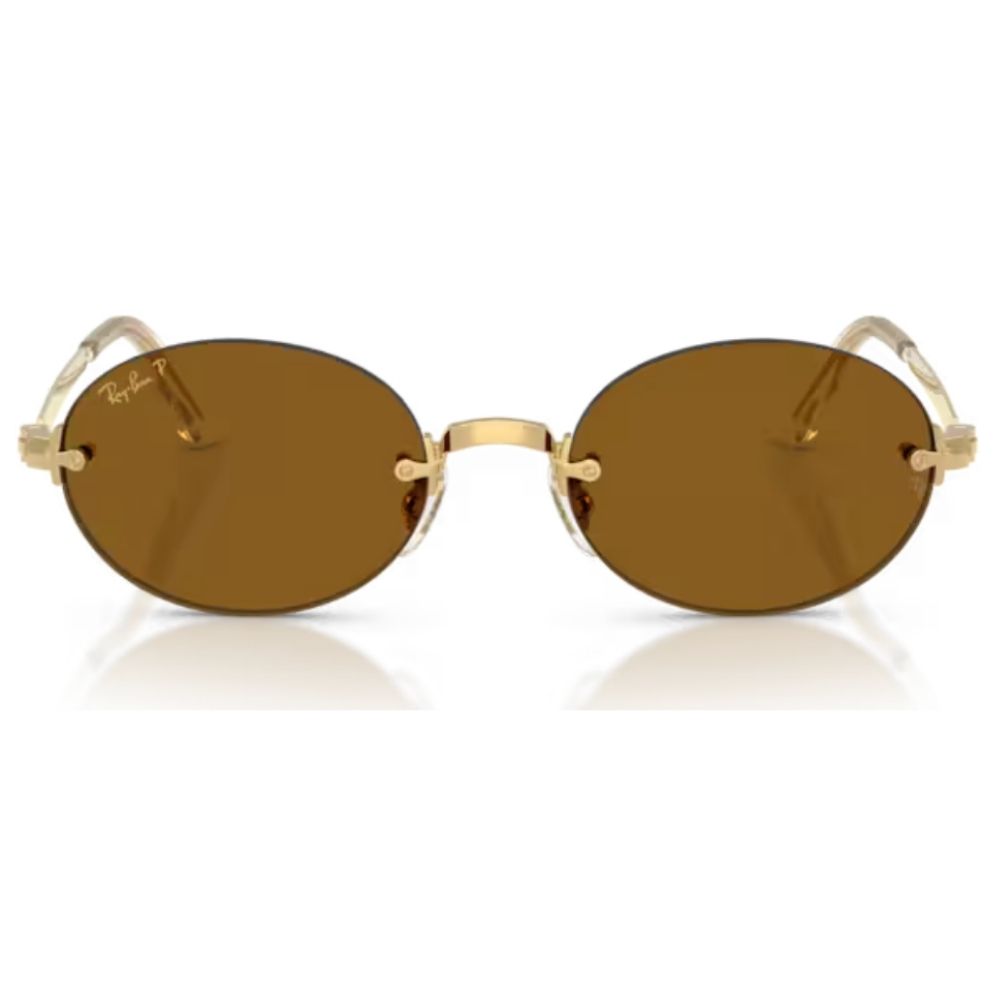 RAY BAN sol ASAP ROCKY PERFORADO DORADO MARRÓN POLARIZADO 3929 00183 C54